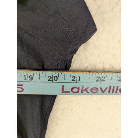 Lands' End Shaped Short Sleeve Jersey Knit Shirt Black Large - Picture 4 of 5